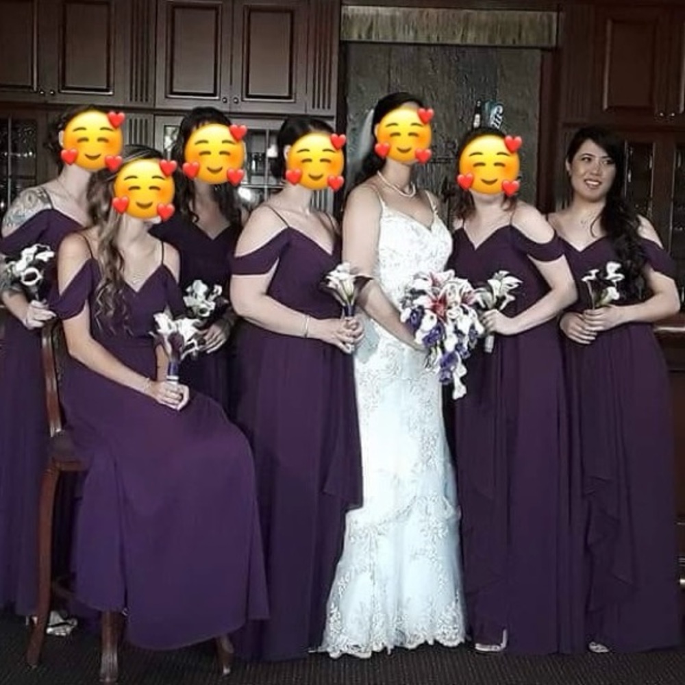 JJ’s House Chiffon Bridesmaid Dress in Grape- M - Picture 7 of 7